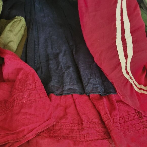 Y2K 90s Tiered Patchwork Maxi Skirt Sz Small Pull On Color Block Hippie Boho - Picture 9 of 12